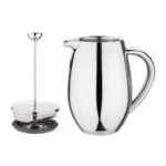Olympia gerundete isolierte French Press Edelstahl 80cl – Bild 3