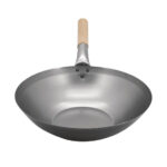 Vogue Wok aus Stahl mit flachem Boden 330mm – Bild 2