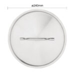 Vogue Edelstahl Kochtopf Deckel 240mm – Bild 5