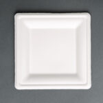 Fiesta Compostable kompostierbare Teller aus Bagasse quadratisch 26,1cm (50 Stück) – Bild 4