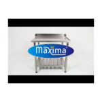 Maxima Gastro Geschirrspültisch - 70 x 75 cm - rechts - mit Backsplash und Lagerregal – Bild 5