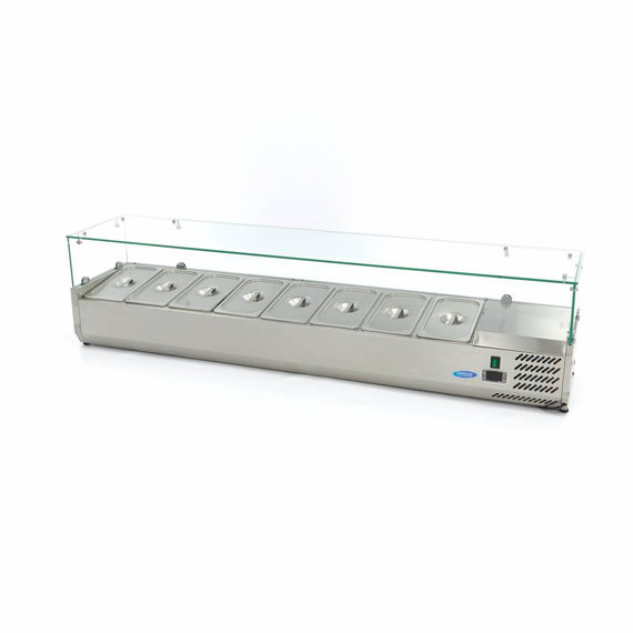 maxima-05-61656e66b0272.jpg Maxima Gastro Aufsatzkühlvitrine - 180 cm - Passt 8 x 1/3 GN – Bild 1
