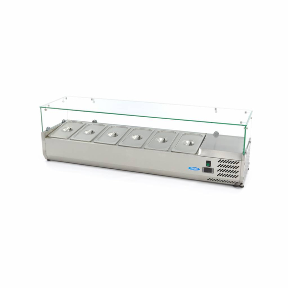 maxima-05-61656e66ce3c5.jpg Maxima Gastro Aufsatzkühlvitrine - 150 cm - Passt 6 x 1/3 GN – Bild 1