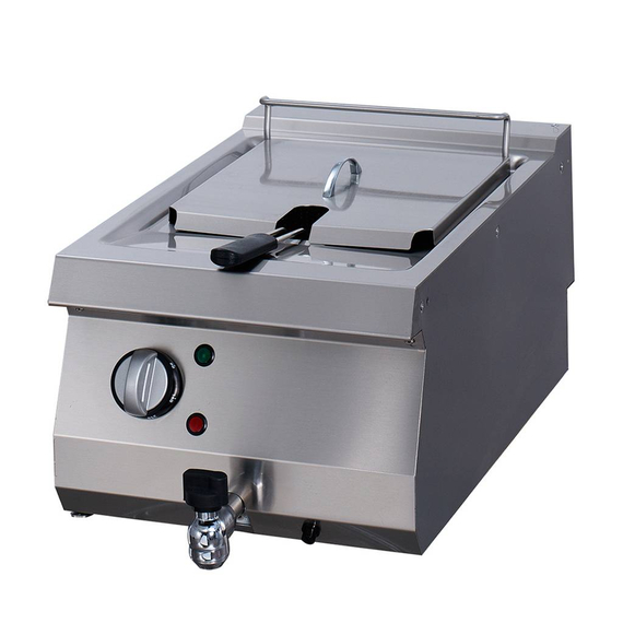 maxima-electric-fryer-single.jpg Maxima Gastro Heavy Duty Fritteuse - 1 x 12 l - Einzeleinheit - 70 cm Tief - mit Ablasshahn - Elektrisch – Bild 1