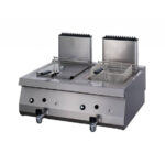Maxima Gastro Heavy Duty Fritteuse - 2 x 12 l - Doppeleinheit - 70 cm Tief - mit Ablasshahn - Gas
