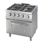 Maxima Gastro Heavy Duty Herd - 4 Brenner - Doppeleinheit - 70 cm Tief - 37 kW - Gas inkl. Ofen