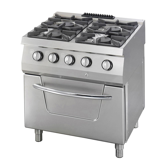 maxima-gas-furnace-4-burners-oven-61656f9f9b329_1.jpg Maxima Gastro Heavy Duty Herd - 4 Brenner - Doppeleinheit - 70 cm Tief - 37 kW - Gas inkl. Ofen – Bild 1