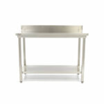 Maxima Gastro Edelstahltisch - 200 x 70 cm - Einstellbare Höhe - mit Backsplash