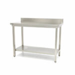 Maxima Gastro Edelstahltisch - 140 x 70 cm - Einstellbare Höhe - mit Backsplash – Bild 2