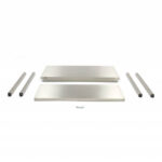Maxima Gastro Edelstahltisch - 80 x 60 cm - Einstellbare Höhe - mit Lagerregal – Bild 4