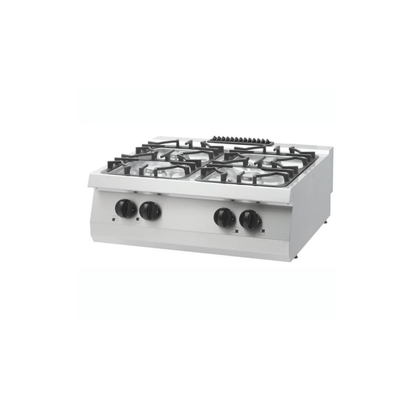 nieuwste_kookplaat_700_lijn_gas_3.jpg Maxima Gastro Heavy Duty Kochfeld - 4 Brenner - Doppeleinheit - 70 cm Tief - 24 kW - Gas – Bild 1