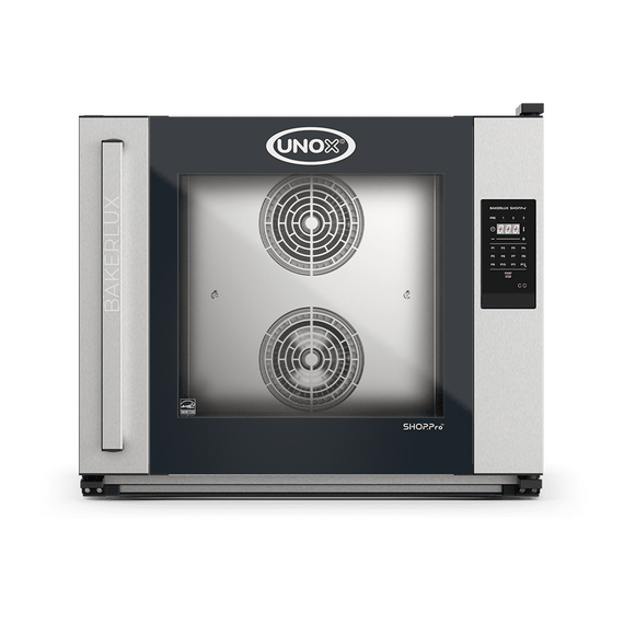 professionellen-konvektionsofen-XEFR-06EU-EGLN-elektro.png UNOX BAKERLUX SHOP.Pro™ GO Vittoria.Matic Konvektionsofen / Heißluftofen für Bäckerei & Gastronomie, Türöffnung Links – Bild 1