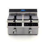 Maxima Gastro Fritteuse - 2 x 8 l - 2 Körbe - mit Ablasshahn - Induktion – Bild 2
