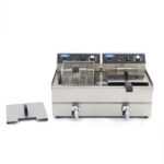Maxima Gastro Fritteuse - 2 x 16 l - 2 Körbe - mit Ablasshahn – Bild 2