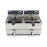Maxima Gastro Fritteuse - 2 x 13 l - 2 Körbe - mit Ablasshahn – Bild 2