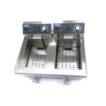 Maxima Gastro Fritteuse - 2 x 10 l - 2 Körbe - mit Ablasshahn – Bild 6