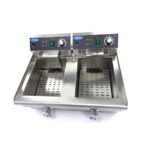 Maxima Gastro Fritteuse - 2 x 13 l - 2 Körbe - mit Ablasshahn – Bild 6
