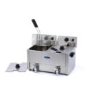 Maxima Gastro Fritteuse - 2 x 8 l - 2 Körbe - mit Ablasshahn
