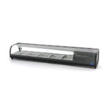 Maxima Gastro Sushi-Kühlaufsatzvitrine -132 l - inkl. 5 x 1/2 GN - Tischplatte