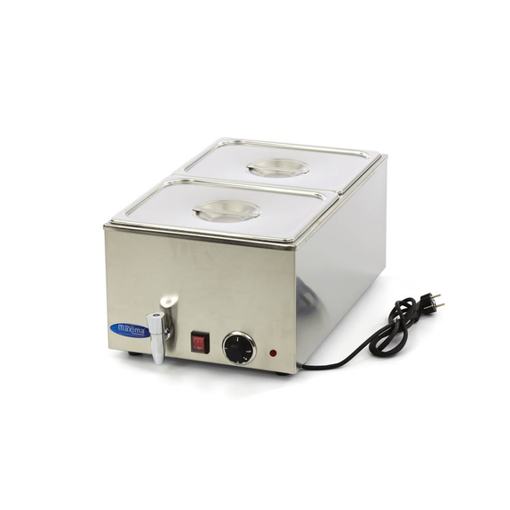 sp-005-61656e680c5ee.jpg Maxima Gastro Bain Marie - mit Wasserhahn- inkl. 2 x 1/2 GN Set - Elektrisch – Bild 1