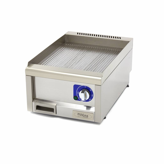 sp-005-61656e92174b4.jpg Maxima Gastro Grillplatte - Gerillt - Einzeleinheit - 60 cm Tief - Elektrisch – Bild 1