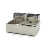 Maxima Gastro Fritteuse - 2 x 6 l - 2 Körbe - Bis zu 2,4 kg Pommes Frites