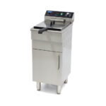 Maxima Gastro Fritteuse - 16 l - 1 Korb - mit Ablasshahn und Ständer - 400V