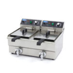 Maxima Gastro Fritteuse - 2 x 10 l - 2 Körbe - mit Ablasshahn