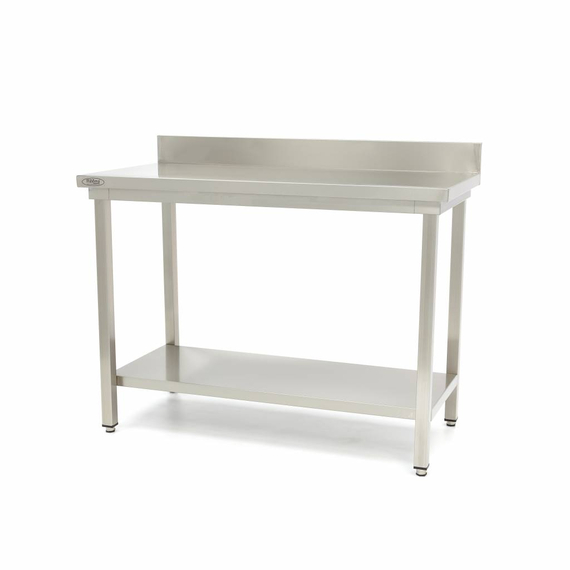 sp-005-v2-61656e6eac455.jpg Maxima Gastro Edelstahltisch - 200 x 60 cm - Einstellbare Höhe - mit Backsplash und Lagerregal – Bild 1