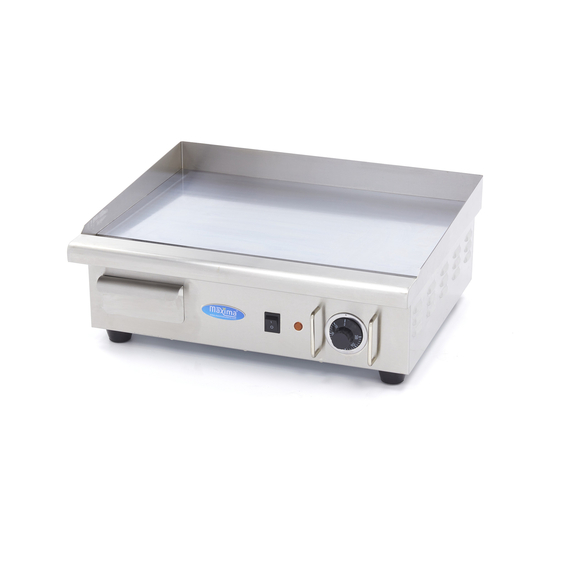 sp-007-61656f79266f8.jpg Maxima Gastro Grillplatte - Glatte Chrom - 55 cm - inkl. Tropfschale – Bild 1