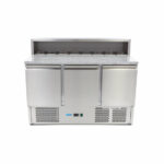 Maxima Gastro Pizzakühltisch - 137 cm - 3 Türen - Passt 8 x 1/6 GN - inkl. Edelstahlabdeckung – Bild 2
