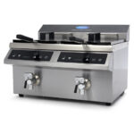 Maxima Gastro Fritteuse - 2 x 8 l - 2 Körbe - mit Ablasshahn - Induktion – Bild 7