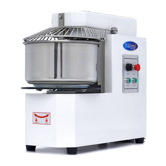 sp-1052_1.jpg Maxima Gastro Teigmischer - 30 l - 18 kg Teig - 2 Geschwindigkeiten - Abnehmbare Schüssel – Bild 1