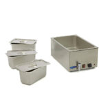 Maxima Gastro Bain Marie - mit Wasserhahn - inkl. 3 x 1/3 GN Set - Elektrisch – Bild 5