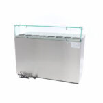 Maxima Gastro Pizzakühltisch - 137 cm - 3 Türen - Passt 8 x 1/6 GN - inkl. Glasabdeckung – Bild 5