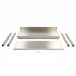 Maxima Gastro Edelstahltisch - 200 x 60 cm - Einstellbare Höhe - mit Backsplash und Lagerregal – Bild 4