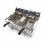 Maxima Gastro Fritteuse - 2 x 16 l - 2 Körbe - mit Ablasshahn – Bild 7