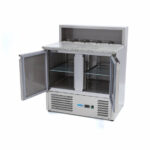 Maxima Gastro Pizzakühltisch - 90 cm - 2 Türen - Passt 5 x 1/6 GN - inkl. Edelstahlabdeckung – Bild 6