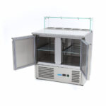 Maxima Gastro Pizzakühltisch - 90 cm - 2 Türen - Passt 5 x 1/6 GN - inkl. Glasabdeckung – Bild 2