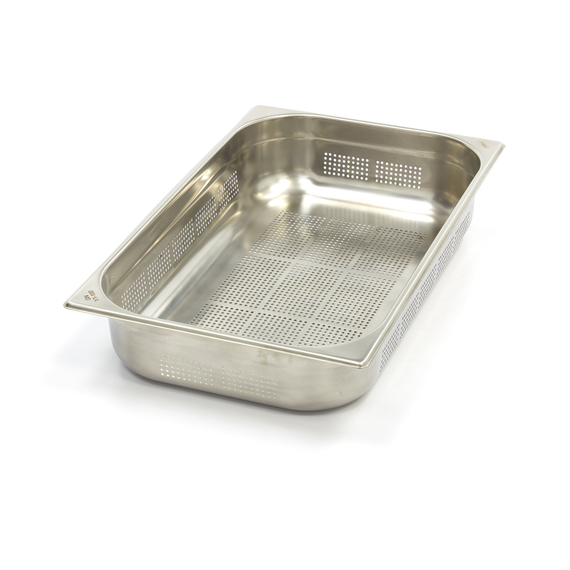 sp-productfoto-067.jpg Maxima Gastro Gastronormbehälter - 1/1 GN - 10 cm Tief - Edelstahl - Perforiert – Bild 1